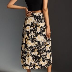 Maeve by Anthropologie -the Lille Side-Slit Midi Skirt
